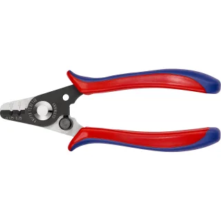 KNIPEX Abisolierzange für Glasfaserkabel 130 mm brüniert mit Kunststoff-Griffhüllen - 1282130SB