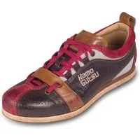 Kamo-Gutsu Herren Sneaker Leder braun/rot - TIFO-017 sangue topo Sneaker Handgefertigt in Italien