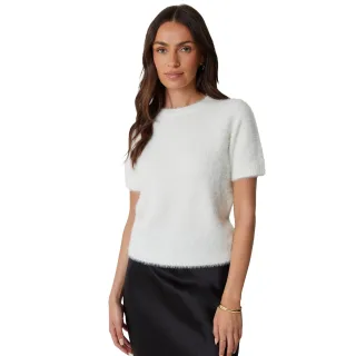 Threadbare - Pullover Top für Damen, Jerseyware, Regulär, kurzärmlig (Weiß)