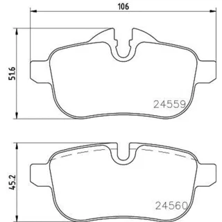 Hella Bremsbel?ge hinten BMW Z4