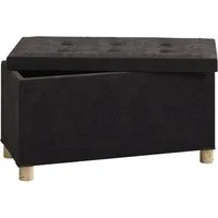 VCM Schuhbank Stoff Sitztruhe Sitzbank Truhe Box Kiste Sizos L (1-St), VCM Sitzbank Sizos 40x76x38 cm Stoff