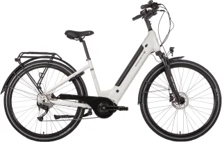 SAXONETTE "E-Bike Cityrad Deluxe Sport (Wave)" 9 Gang Shimano Alivio Schaltwerk Kettenschaltung Mittelmotor 250 W Packung, (mit integr. Akku), Elektrofahrrad für Damen u. Herren