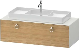 Duravit White Tulip Konsolenwaschtischunterbau wandhängend Natur Eiche & Weiß Matt & Seidenmatt 1300 WT4982MH5360010