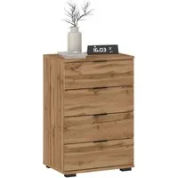 CARO-Möbel Nachtkommode PIANO, Kommode Nachttisch für Boxspringbetten mit 4 Schubladen Nachtschrank m