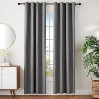 Simloveve Vorhang Vorhang Gardinen Lärmschutz Thermogardine Verdunkelungsvorhang, blickdicht, Polyester, 2er-Set, einfarbig, modern, pflegeleichte Mikrofaser 260g/m², mit Ösen