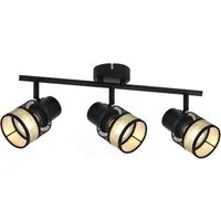 Nettlife Deckenstrahler 1/2/3/4 Flammig Schwarz Vintage E27 Flur Metall Deckenleuchte, 330°Drehbar, LED wechselbar, für Wohnzimmer Schlafzimmer Küche Treppe Esszimmer
