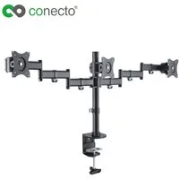 conecto Monitor-Halterung Schreibtischhalterung für 3 Monitore, (bis 27 Zoll, drehbar: 360)