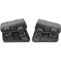 Craftride Satteltasche Motorrad Satteltaschen Paar für Custom Bikes Montana # schwarz