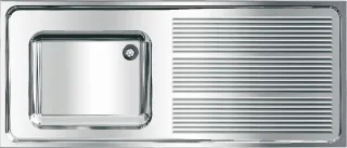 KWC Aquarotter Gewerbespüle, MAXIMA, Edelstahl, 1400x432x600 mm, Tropfteil rechts, 2000057662 2000057662