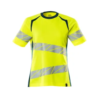MASCOT Damen T-Shirt Hi-vis Gelb / Dunkelpetroleum S - 19092-771-1744-SONE