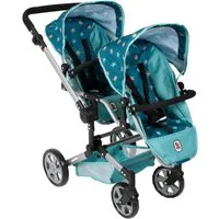 CHIC2000 Puppen-Zwillingsbuggy Linus Duo, mit zwei abnehmbaren, bis in Liegeposition verstellbaren Sportsitzen