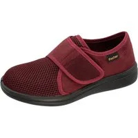 Fischer-Markenschuh Bad Wiessee Hausschuh aus Mesh/Velour, Frotteefutter, Einlegesohle herausnehmbar, Weite L