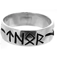 Kiss of Leather Silberring Ring Fingerring Thor Gr. 52-78 Blitz Donner Gott Runen