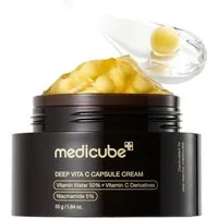 Medicube Gesichtspflege Deep Vita C Capsule Cream Verbessert den Hautton und reduziert Hautpigmente, innovative Feuchtigkeitscreme