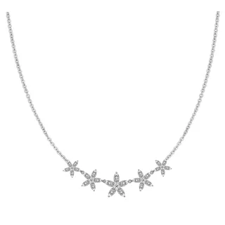 Luxenter Halskette aus 925er Sterlingsilber mit Zirkonia, rhodiniert – Rethi