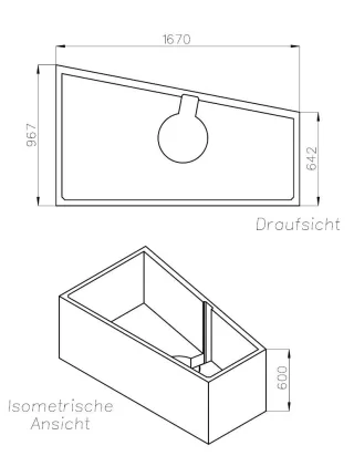 Neuesbad Wannenträger für Galatea SUNDOWN SN 170/100 U rechts 170x100 SW 16339