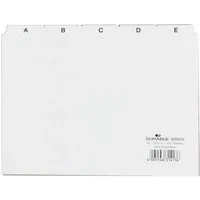 DURABLE Karteikarten DURABLE Leitregister A5 quer weiß 5/5-Teilung PP - 25-tlg.