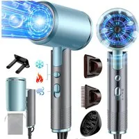 ibettertec Haartrockner Haartrockner Föhn Ionen,klappbar,mit 3 Stylingdüse, 2400 W, Schnelltrocknen Hair Dryer Mit 6 Temperatureinstellungen, Reiseföhn Hairdryer Frisuren Zubehör Reisehaartrockner