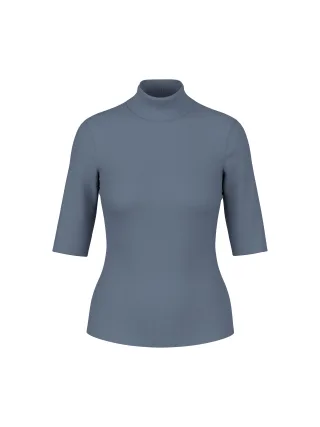 Marc Cain Sports - Basic Shirt mit Stehkragen grisaille - Gr. - 42