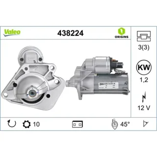 Valeo Anlasser 1,2 kW Dacia Renault 438224