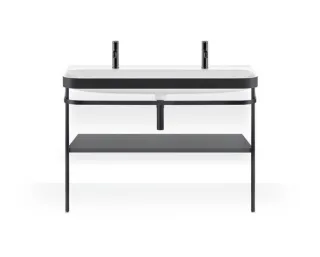 Duravit Happy D.2 Plus c-bonded Set mit Metallkonsole Graphit Supermatt 1175x490x850 mm - HP4759O808 HP4759O80800000