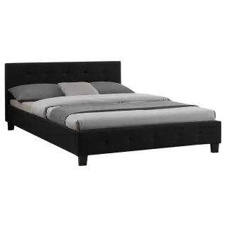CARO-Möbel Polsterbett, Schwarz, Textil, Mode, 140x200 cm, Schlafzimmer, Betten, Polsterbetten