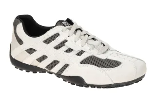 Geox Herren Sneaker U55MNA 02214 C0663 Wei?/Dunkelgrau - atmungsaktiv + wasse...