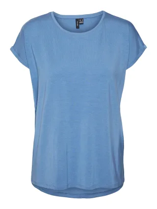 VERO MODA - VMAVA PLAIN SS TOP JRS NOOS Blue Jasper - Gr. - S
