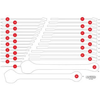 KS Tools Leere Schaumstoffeinlage zu 811.0030 - 811.0030-97