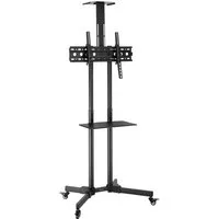 LALAHO TV-Standfuß TV Bodenständer mit Rollen maximal 60 kg, (bis 70 Zoll, 15°-Verstellung nach oben und unten,es kann sich bewegen)