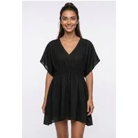 bonprix Longtunika (1-tlg) luftiger Webstoff, transparente Optik, tiefer V-Ausschnitt
