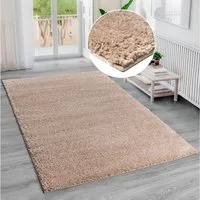 Bruno Banani Hochflor-Teppich Shaggy Soft, rechteckig, Höhe: 30 mm, gewebt, Uni Farben, besonders weich und kuschelig, Kundenliebling