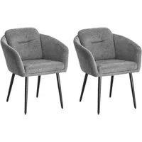 LeGer Home by Lena Gercke Esszimmerstuhl Fleur (Set, 2 St), Strukturstoff, ergonomisches Design, gesteppte Rückenlehne