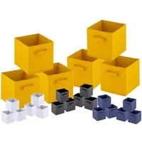 Amagohome Aufbewahrungsbox Aufbewahrungsboxen 26x26x26 cm faltbar Faltbox 6er Pack Aufbewahrungsk