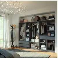 Vicco Kleiderschrank Elmo, Anthrazit, 280 x 200 cm 3er Set (3-St)