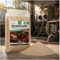 Best for Home Sand Strahlsand 25 kg Sand zum Sandstrahlen Quarzsand Körnung (Einzelsack, 1-St., 25 kg Sack), hohe Abrasivität, industrietauglich