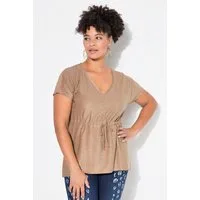 MIAMODA T-Shirt T-Shirt A-Linie glitzernder Jersey