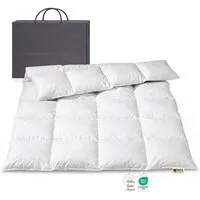 Bettenhaus Breuer Daunenbettdecke Daunendecke 900g sibirische Daunen Bettdecke warm 135x200 100% natur, Füllung: 90% Daunen, 10% Federn, Bezug: 100% Baumwolle, Allergikergeeignet