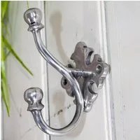 Antikas Wanddekoobjekt Garderobenhaken, Groß, aus Aluminium, Kleiderhaken im antiken Design