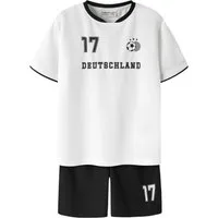 Name It T-Shirt Fußballset Deutschland T-Shirt & Shorts Nknhiteam