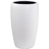 Flingora Bodenvase Cleo, mit Einsatz - Fiberglas - Indoor & Outdoor - Samtweiß - Höhe 51 cm