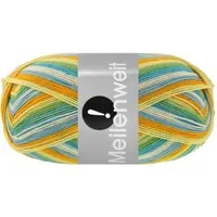 LANA GROSSA MEILENWEIT 100 g AKTION Häkelwolle, 420 m (hochwertige 4-fach Sockenwolle), 100 g