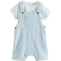 Next Body & Hose Baby Latzhose aus Webmaterial und Bodysuit im Set (2-tlg)