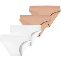 Schiesser Slip Invisible Cotton (4-St) Unterhose, Basic Slip, Slip