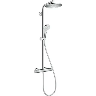 hansgrohe Crometta S 240 Showerpipe mit Thermostat 27268000 chrome, 1jet, EcoSmart, 9 l / min, Ø 24 cm