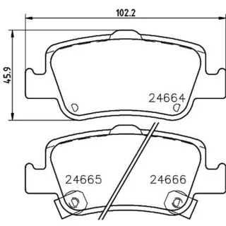 Hella Bremsbel?ge hinten Toyota Auris Corolla
