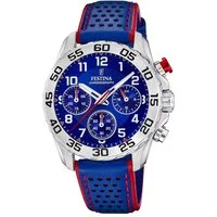 Festina Quarzuhr Festina Kinder Uhr F20458/2 Analog Leder, (Analoguhr), Kinder Armbanduhr rund, Lederarmband blau