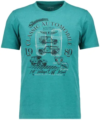RAGMAN - T-Shirt mit Frontprint wald - Gr. - XXL