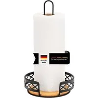bremermann Küchenrollenhalter Küchenrollenhalter aus Bambus und schwarzem Metall, freistehend, (1-St)