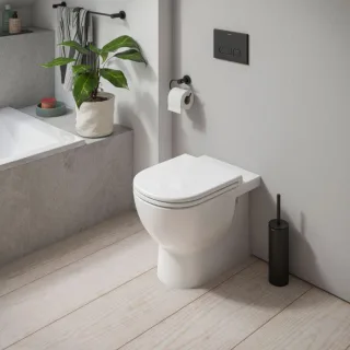 Duravit D-Code Stand Tiefspül WC 2037090000 Rimless, Abgang Waagerecht, Weiß Hochglanz
